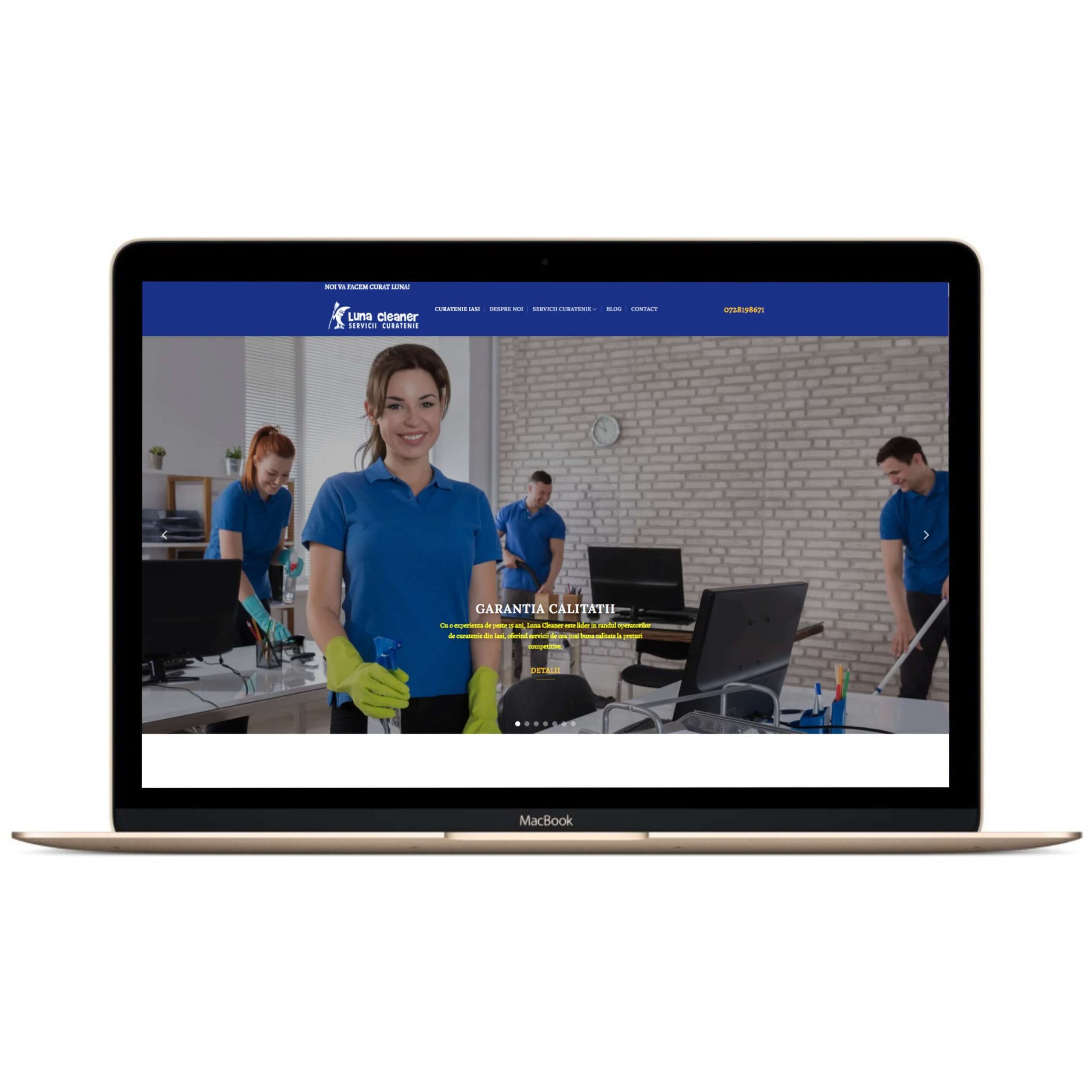 Website Luna Cleaner - Servicii de Curățienie Profesională